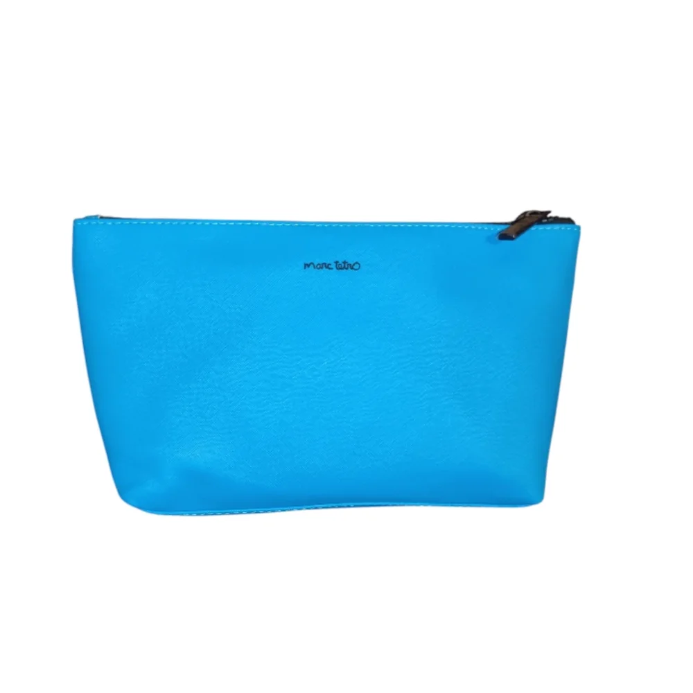 Marc Tetro Blue Dog Print Cosmetic Travel Bag